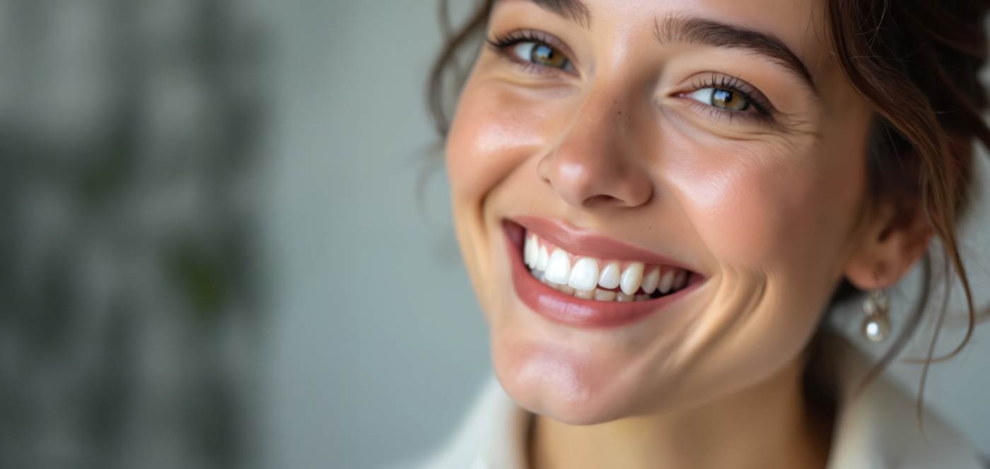Dentist showing a patient a model of the teeth with Invisalign clear aligners in Brookfield